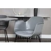 Venture Design Valgomasis stalas, Estelle apvalus, ø106 A75 cm, Juodas / Bronza+Valgomasis kėdė, Comfort, 52x79.5x60.5 cm, Pilka