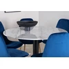 Venture Design Valgomasis stalas, Estelle, 106 cm, Balta, Kėdė, Polar, 52x86x44 cm, Mėlyna
