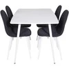 Venture Design Valgomasis stalas ir kėdė, Polar, 75x120x80 cm, Juoda ir Balta