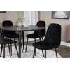Venture Design Valgomasis stalas ir kėdės rinkinys, Dipp ir Polar Diamond, 115 cm ir 52x86x44 cm, Juoda