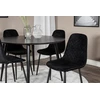 Venture Design Valgomasis stalas ir kėdės rinkinys, Dipp ir Polar Diamond, 115 cm ir 52x86x44 cm, Juoda