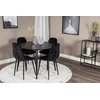 Venture Design Valgomasis stalas ir kėdės rinkinys, Dipp ir Polar Diamond, 115 cm ir 52x86x44 cm, Juoda