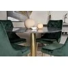 Venture Design Valgomasis stalas ir kėdės rinkinys, Estelle ir aksominis, ø106xA75 cm ir 66x88.5x50 cm, juoda ir žalia