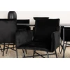 Venture Design Valgomasis stalas ir kėdės komplektas, Uno ir Petra, Stalas: 200x90x74 cm Kėdė: 60x87x57 cm, Juoda