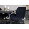 Venture Design Valgomasis stalas ir kėdžių komplektas, auksinis pratęsimas ir Gemma, stalas: 180x85x76 cm Kėdė: 90x50x63 cm, juoda