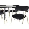 Venture Design Valgomasis stalas ir rankšluostės rinkinys, Dipp ir Arrow, stalas: 115 cm, kėdė: 61x79x58 cm, juoda