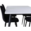 Venture Design Valgomasis stalas, Jimmy, 240x150 cm, Juodas, Valgomasis kėdė, Polar, 88x42.5 cm, Juoda