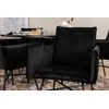 Venture Design Valgomasis stalas, Kopenhaga, 140x74 cm, Juodas / Valgomasis kėdė, Petra, 60x87x57 cm, Juoda