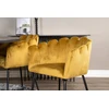 Venture Design Valgomasis stalas, Kopenhaga, ⌀140 cm, juodas / Kėdė, Limhamn, 54x76x61 cm, aukso velvetas