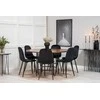 Venture Design Valgomasis stalas, Kopenhaga, ⌀140 cm, Ruda / Valgomasis kėdė, Poliaras, 53.3x88x42.5 cm, Juoda
