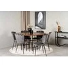 Venture Design Valgomasis stalas, Kopenhaga, ⌀140 cm, Ruda/Juoda, Kėdė, Limhamn, 54x82.5x44.5 cm, Pilka