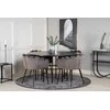 Venture Design Valgomasis stalas, Kopenhaga, ⌀140 cm, Juodas, Kėdė, Limhamn, 54x76 cm, Pilka