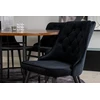 Venture Design Valgomasis stalas, Kopenhaga, ⌀140 cm, Ruda / Valgomasis kėdė, Veltinė prabanga, 66x88.5x50 cm, Juoda