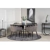 Venture Design Valgomasis stalas, Kopenhaga, ⌀140 cm, Juodas, Kėdė, Limhamn, 54x76 cm, Pilka