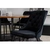 Venture Design Valgomasis stalas, Kopenhaga, ⌀140 cm, Ruda / Valgomasis kėdė, Veltinė prabanga, 66x88.5x50 cm, Juoda