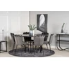 Venture Design Valgomasis stalas, Kopenhaga, ⌀140 cm, Juodas, Kėdė, Limhamn, 54x82.5x44.5 cm, Pilka