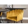 Venture Design Valgomasis stalas, Kopenhaga, ⌀140 cm, Juodas / Kėdė, Limhamn, 54x76x61 cm, Aukso velvetas