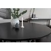 Venture Design Valgomasis stalas, Kopenhaga, ⌀140 cm, Juodas, Kėdė, Limhamn, 54x76 cm, Pilka