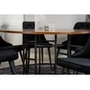 Venture Design Valgomasis stalas, Kopenhaga, ⌀140 cm, Ruda / Valgomasis kėdė, Veltinė prabanga, 66x88.5x50 cm, Juoda