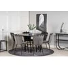 Venture Design Valgomasis stalas, Kopenhaga, ⌀140 cm, Juodas, Kėdė, Limhamn, 54x82.5x44.5 cm, Pilka