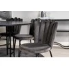 Venture Design Valgomasis stalas, Kopenhaga, ⌀140 cm, Juodas, Kėdė, Limhamn, 54x82.5x44.5 cm, Pilka