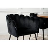 Venture Design Valgomasis stalas, Kopenhaga, ⌀140 cm, rudas / Valgomasis kėdė, Limhamn, 54x76x61 cm, juoda aksomas