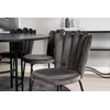 Venture Design Valgomasis stalas, Kopenhaga, ⌀140 cm, Juodas, Kėdė, Limhamn, 54x82.5x44.5 cm, Pilka
