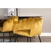 Venture Design Valgomasis stalas, Kopenhaga, ⌀140 cm, juodas / Kėdė, Limhamn, 54x76x61 cm, aukso velvetas