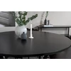 Venture Design Valgomasis stalas, Kopenhaga, ⌀140 cm, Juodas, Kėdė, Limhamn, 54x76 cm, Pilka