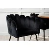 Venture Design Valgomasis stalas, Kopenhaga, ⌀140 cm, rudas / Valgomasis kėdė, Limhamn, 54x76x61 cm, juoda aksomas