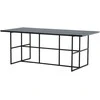 Venture Design Valgomasis stalas, Leif, 200x90 cm, Juodas