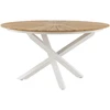 Venture Design Valgomasis stalas, Meksika, ø140 cm, Balta/Teakinis