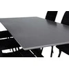 Venture Design Valgomasis stalas, Piazza, 190x90 cm, Pilka + Valgomasis kėdė, Windu Lyx, 49x43 cm, Juoda