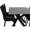 Venture Design Valgomasis stalas, Piazza, 190x90 cm, Pilka + Valgomasis kėdė, Windu Lyx, 49x43 cm, Juoda