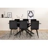 Venture Design Valgomasis stalas, Piazza, 76x180x90 cm, Juodas / Valgomasis kėdė, Windu Lyx, 49x94x43 cm, Juoda