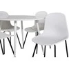 Venture Design Valgomasis stalas, Plaza, 100 cm, Balta, Valgomasis kėdė, Arctic, 47,5x82x49 cm, Balta