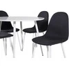 Venture Design Valgomasis stalas, Plaza, 100 cm, Balta, Valgomasis kėdė, Polar, 53x87x44 cm, Juoda