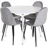 Venture Design Valgomasis stalas, Plaza, 100 cm, Balta + Valgomasis kėdė, Polar, 53.3x88x42.5 cm, Šviesiai pilka