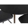 Venture Design Valgomasis stalas, Plaza, 100 cm, Juodas + Valgomasis kėdė, Polar, 54x88x44 cm, Juoda