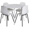 Venture Design Valgomasis stalas, Plaza, 100 cm, Balta, Valgomasis kėdė, Arctic, 47,5x82x49 cm, Balta