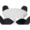 Venture Design Valgomasis stalas, Plaza, 100 cm, Balta, Valgomasis kėdė, Polar, 53x87x44 cm, Juoda
