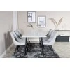 Venture Design Valgomasis stalas, Polar Matbord, 180x90 cm, Balta/Juoda