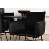 Venture Design Valgomasis stalas, Uno, 200x90 cm, Juodas + Valgomasis kėdė, Petra, 87x57 cm, Juoda