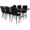 Venture Design Valgomasis stalas, Uno, 200x90 cm, Juodas, Valgomasis kėdė, Windu Lyx, 94x43 cm, Juoda