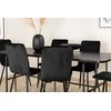 Venture Design Valgomasis stalas, Uno, 200x90 cm, Juodas, Valgomasis kėdė, Windu Lyx, 94x43 cm, Juoda
