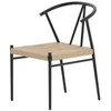 Venture Design Valgomojo kėdė, Alfons, 49x47 cm, juoda, plienas, ratanas