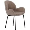Venture Design Valgomojo kėdė Florensa 50x46x42 cm Ruda aksominė, komplektas 2 vnt