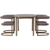 Venture Design Valgomojo komplektas 180x90x75 cm Natūralaus MDF Plienas 4 Kėdės