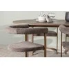 Venture Design Valgomojo komplektas 180x90x75 cm Natūralaus MDF Plienas 4 Kėdės
