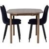 Venture Design Valgomojo komplektas Andy valgomojo stalas ir Polar kėdės 180x90x75 cm juodas MDF